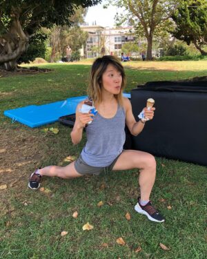 Julie Zhan Instagram - Train hard. Eat hard. #wushu