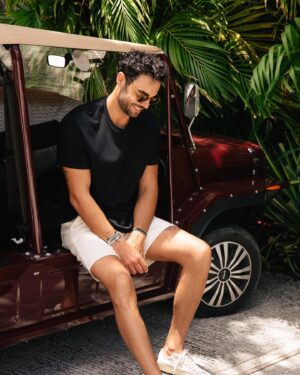 Julien Marlon Samani Instagram - Flying to St Barths to shoot the @monbarth_official campaign was fun. Shot by @camelliamenard #monbarth #stbarth #campaign