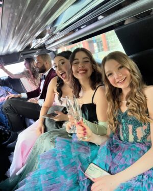 Juliet Donenfeld Instagram - Limo ride to the Oscars with our @redwhiteandbluefilm family…
⭐️⭐️⭐️⭐️⭐️⭐️⭐️⭐️⭐️⭐️⭐️⭐️⭐️
Thank you @nadrijewelry for all the sparkle! 💎💍 ( rings, bracelet, necklace)
Dress: @alyceparis 
Jewelry: @nadrijewelry 
#limoservice #limousine #stretchlimo 
#partyinthecar #redwhiteandbluefilm ##oscarnominated #oscars #nadrijewelry #jewelry #necklace #braclet #rings #limoride #oscarday  #oscarnominated #shortfilm #redwhiteandbluefilm #actress