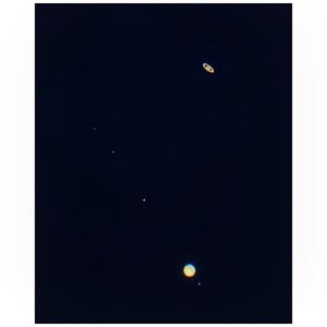 Juliet Rylance Instagram - As Above, So Below. ✨
⠀
The Great Conjunction: Saturn and Jupiter (and her moons, Europa, Ganymede, Callisto and Lo), conjunct for us on Earth in Aquarius for the first time in 200 years, and closest to each other since July 16th, 1623 (the year the first folio was published). 
⠀
“Our remedies oft in ourselves do lie, 
Which we ascribe to heaven: the fated sky 
Gives us free scope”
 ~Helena, All’s Well That Ends Well. 

⁣We caught a glimpse of Saturn and Jupiter on Sunday night over the Thames but felt them ever more strongly last night. Enchanting. ✨
⠀
⠀
#wintersolstice #jupitersaturnconjunction #ageofaquarius #lightinthedark #jove #ganymede #hermes #celestron #france