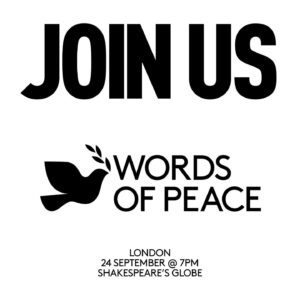 Juliet Rylance Instagram - In celebration of the International Day of Peace, Words of Peace is a one-night summit of non-violence, hosted by Mark Rylance. A gathering of actors, artists, and musicians, for an evening of song, poetry and prose. 

In support of UN humanitarian aid for refugees, the company hope to draw the audience into a brief community of spirit. A ceremony of aspiration, praise, determination and joy, thus we remember that any day of peace in this all too troubled world is a rare one.

Performed on the candlelit stage of the Sam Wanamaker Playhouse at Shakespeare’s Globe, we invite you to join us for Words of Peace;  said out loud, yearly on the vigil, until these words have consequence. 

The evening will feature performances from Mark Rylance, Simon Russell Beale, Gugu Mbatha-Raw, Joely Richardson, Naomi Ackie, Juliet Rylance and more, The performers will also be joined by members from Intermission Youth, the London youth theatre company which has been transforming young lives through theatre and performance since 2008. 

The evening’s program is created by David Conrad, directed by Tamara Harvey, with original music by Claire van Kampen, and produced by Barbara Römer and Juliet Rylance.
 
All profits will be donated by Words of Peace to UNESCO and UNHCR, towards causes benefiting peace-building and refugees of war. 

This event will be filmed.

Words of Peace takes place this year on September 24th, the first Sunday after the UN established International Day of Peace, “a day devoted to strengthening the ideals of peace, through observing 24 hours of non-violence and cease-fire.”
 
Join us. Ticket link in my bio…. 🤍🕊️