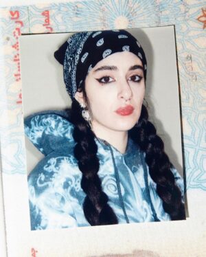 Juliette Motamed Instagram - inside out by @thefacemagazine 💙🌷🌀

such a cool shoot to be a part of and so fitting in the lead up to eid nowruz, as we jump over a flames of chaharshanbe soori and usher in the new year… 

big shout out to @shahramsaadat and @sarakabiri for having me n featuring my track ‘part the red sea’ also (which u can hear on the second slide and is available on mi bandcamp) 🌊🩸

‎زردی من از تو، سرخی تو از من