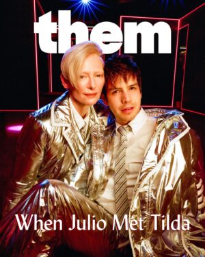 Julio Torres Instagram - There are many stories about celebrity couples who met and fell in romantic love while making a film together, then there are these two. Introducing Them’s latest cover stars, or rather, cover companions: Julio Torres and Tilda Swinton.

Swinton and Torres (@spaceprincejulio) are an example of a platonic, but no less romantic, love story. Through the film “Problemista,” a surreal A24 comedy about an aspiring toymaker from El Salvador who navigates many of the same struggles immigrants face everyday in New York City, the two co-stars forged a friendship that is a sort of hall-of-mirrors version of their on-screen duo.

Writer Mathew Rodriguez (@mathewkrodriguez) witnessed this dynamic firsthand while speaking with Swinton and Torres for Them’s first spring cover. The duo share candid moments from working on “Problemista” together, what inspired Torres to write and direct the film, and how this wild, weird, and beautiful queer friendship formed. Read the full cover story at the link in our bio.

Photographer - @james_emmerman
Director - @james_emmerman
Director of Photography - @revpooch
Editor - @mdotsparks
Written By - @spunky.hunk
Coordinating Producer - @producerkevyn
Stylist - @dominickbarcelona
Make-up Tilda Swinton - @jameskaliardos
Hair Tilda Swinton - @ursulastephen
Hair and Makeup Julio Torres - @lailalhayani
Movement Director - @luisa_opalesky
Associate Producer - @haskour.mov
Assistant Camera - @meicenmeng
Photo Assistant - @reverendcambell
Stylist Assistant - @jardnassac
Gaffer - @jonasbishophayes
VFX - @kea.ton 
Colorist - @junting_zhou 

Editor in Chief, Them - @sarahlubyburke
Art Director - @wslyjhnsn
Senior Director of Programming & Creative Development - @mianne.chan
Talent Director - @keaton.kilde.bell
Culture & Entertainment Editor - @neebess
Location - @silencionyc