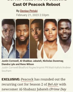 Justin Cornwell Instagram - I'm once again putting up points for the culture! Bel-Air @belairpeacock season 2 episode 1 out now ! I'll show up later on but I had a blast working with this excellent cast and crew 
@jimmyakingbola @adrianholmes @jabaribanks @jordanljones @cocojones @cassiedamsel @simonejoyjones
@akira_akbar

Thanks to my friend @dboorstein for having me come through and @cooperfilms for creating a cool show for the culture. Also all the writers and producers and directors @nambi.e.kelley @officialjulianjohnson13 @staceymuhammad @tasha4realsmith @keeshasharp @stern.dale @nicholas_copus @jasheikajames @janeikajames and showrunner @cmwaddles

Got to work with the amazing hair team from Umbrella Academy once again on this one @iamaraxilindsey & @groomcity thank you🙏🙏🙏

Yea this is a fun one. Not going to say much else so just enjoy the show. ✌️