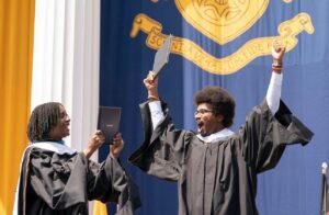 Justin J. Pearson Instagram - We’re [Honorary] Dr.‘s now!!! Giving the Beloit College Commencement Speech on Mother’s Day with the love of my life was incredible! Thank you @oceanaoceanb for doing this with me and for your leadership! 💙 Thank you for welcoming me to your Alma Mater. 

Thank you @beloit_college, President Eric Boynton, Provost Donna Oliver, the graduating class of 2024, and so many others for this prestigious honor! Let’s keep fighting injustice together!