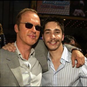 Justin Long Instagram - Best Batman w Worst Mustache…

I was 26 (though my mustache is not MUCH fuller now) and shooting a movie called “The Sasquatch Gang” in which I played a character with a flimsy mustache (obviously) and a full gorgeous mullet (less obviously :)
Michael Keaton was (and is) one of my all-time favorite actors. I was fortunate enough to get to share some scenes with him in “Herbie: Fully Loaded” (here we are at the movie’s premiere 👆). He was kind, playful and incredibly quick-witted - he was everything you’d want him to be. I’d just bought a little camcorder when we were working together and everyday I’d bring it to work and stick it in people’s faces. Michael was incredibly cool about it and successfully hid his annoyance. Somewhere I have hours of footage of him goofing around and making people laugh - I gotta find it (might be fun to post for an upcoming #fbf or save it for a Michael Keaton documentary)
