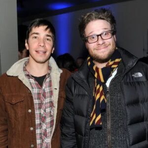 Justin Long Instagram - #tbt 1. playing adult film actor Brandon St. Randy in @thatkevinsmith’s “Zack And Miri Make A Porno”. @sethrogen (Zack) and I got to catch-up on the latest episode of @lifeisshortpodcast 
2. Me and Seth promoting his wife @laurenmillerrogen’s very funny movie “For A Good Time Call…” at the Sundance Film festival 
3. A few days ago recording the podcast “Life is Short” (link in bio and in stories :)
4. This won’t be a surprise but Seth is one of the funniest and most enjoyable conversationalists I’ve ever had the pleasure of knowing. Check out his HILARIOUS new book “Yearbook” and the charity @wearehfc - which raises money for Alzheimer’s research