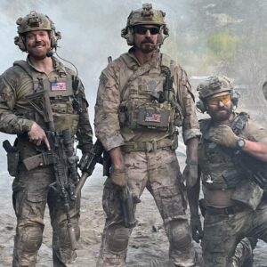 Justin Melnick Instagram - Even though this is TV and fake…. The veterans that work on this show are legit superheroes…. One of the highlights of my job is getting to be around these dudes…  great humans and great role models…. And I feel tougher next to them…. Too bad no one told me we were smiling for the picture #jokesonme  #sealteam #multicamarid #devgru #tvshow
