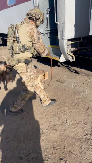 Justin Melnick Instagram - Gwot or goat ?  When Cerberus isn’t there to clear the train for explosives Brock must improvise… I think the saying is adapt and overcome…. Well I gave it my best shot…. Life’s to short not to have fun…  #joke #wargoat #sealteam #tvshow #multicamarid  #multicam