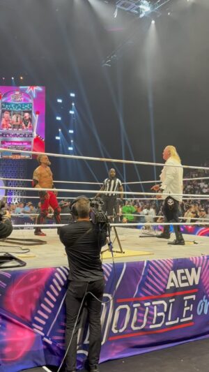 Justin Roberts Instagram - THIS!!! @ratedrcope and @gangreldavidheath reunited @aew Double or Nothing!!!