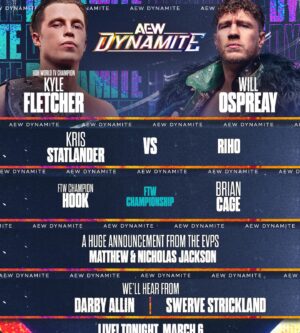 Justin Roberts Instagram - After one of the most exciting matches I have EVER seen on Sunday at #AEWRevolution, @willospreay is @aew Dynamite to compete on the season premiere LIVE from Atlanta, GA right now on TBS!! It’s a new look with a new shining STAR, an aerial assassin!