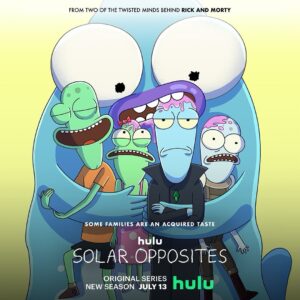 Justin Roiland Instagram - Suggested S3 Copy:

JULY 13!

Easily our best season yet. The wall. Introducing some major serious stuff for the aliens. So much amazing stuff STARTS this season. “Don’t be a stupid dumb fuck face, watch season three!” <- suggested S3 copy, don’t blame me for this. Complain to @hulu 

Season 3 of #SolarOpposites hits July 13, only on @Hulu. 

 @solaroppositesonhulu