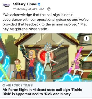 Justin Roiland Instagram - Shoutout to the airmen involved! If you see any aliens up there, try to make contact!