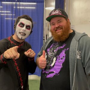 K. Trevor Wilson Instagram - Thanks to @Jazwares for having me out to the first Rampage in Canada, can’t wait to get home and recreate it in my rec room with my @aewbyjazwares figures. #AEW #ad #JazwaresPartner