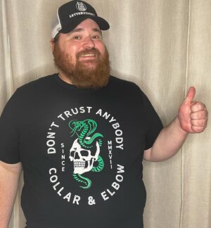 K. Trevor Wilson Instagram - This is my D.T.A. shirt from @collarxelbow. This is definitely a nod to @jakethesnakeddt and his early 90s heel turn. The cobra biting Macho Man’s arm on SNME is an image burned into my memory, a true WTF moment