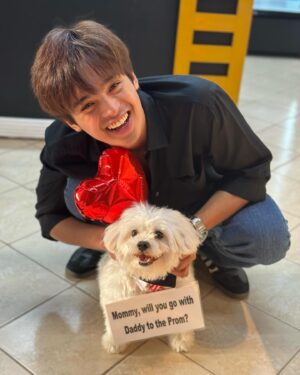 KD Estrada Instagram - promposal   cooking   dog   prettiest date in the world = happiness 🤍

see you at the prom 👑.