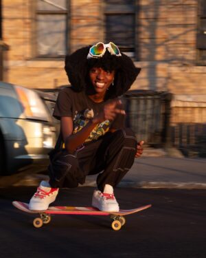 Kabrina Adams Instagram - Is the fit giving or 🤔🤔🤔

New Vlog skating & reviewing the @xgirlus drip dropping Saturday morning on YouTube 🗣️🔥✨

📷 by @son.kun 
Creative Direction by 🌙🧸