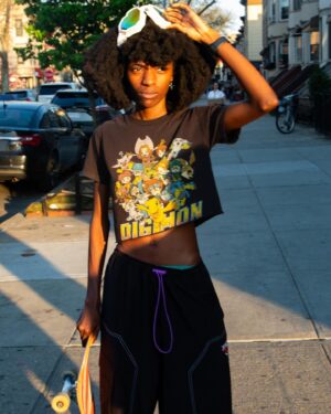 Kabrina Adams Instagram - Is the fit giving or 🤔🤔🤔

New Vlog skating & reviewing the @xgirlus drip dropping Saturday morning on YouTube 🗣️🔥✨

📷 by @son.kun 
Creative Direction by 🌙🧸