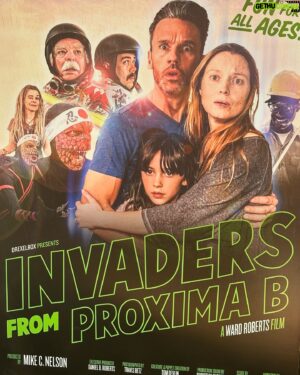 Kaido Lee Roberts Instagram - My sister Ciera Roberts and I were invited to a movie screening for, Invaders From Proxima B. We enjoyed meeting all the actors, including Chuck the alien! Thank you for the invite, and for invading our world Chuck! @ciera_marie_roberts @invadersfromproximab @wardroberts  @mikecnelson1 @vidiots @drexelbox @malibutalentpr @zarajirgis #chuckthealien #kaido #mikey #moviescreening #alieninvasion #familymovie #comedy