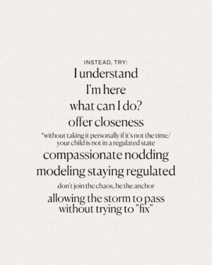 Kaitlyn Sapp Instagram - A simple adjustment that makes a significant difference in our children’s:

Emotional Intelligence
Emotional Regulation Skills
Trust 
Compassion
Independence
Longterm problem solving ability
Empowerment
Awareness