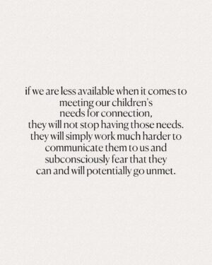 Kaitlyn Sapp Instagram - Most parents operating out of fear miss out on some obvious flaws in their approach— 

If you want confident, adaptable children who become confident, adaptable adults… the answer is not LESS connection and availability, it’s moreeee.

When our children feel safe, everyone has the opportunity to rest more & operate in a state of stress less.