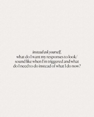 Kaitlyn Sapp Instagram - How many times have you told yourself, “next time I will NOT react like that…” after getting dysregulated, arguing, saying things you don’t mean, being physical, etc?

And did that strategy ever work for you? 🙂‍↔️

We might know what we don’t want to do, but if we have no plan for what we WILL do instead, it’s very likely we’ll simply resort back to our current programming/conditioning that we’ve been using for our entire lives when we have felt threatened. 

Instead get super clear on a real strategy— ask yourself, “what ACTUALLY helps me calm down or remain calm?” and tell yourself THAT for next time. 

I’ve listed some of the tools that I use in the second-to-last slide & would love to know what helps you in the comments!