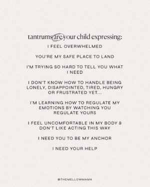 Kaitlyn Sapp Instagram - Tantrums are just a big 🚩 for us to slow down, evaluate our environment, consider our child’s perspective and needs— disconnection, punitive measures, joining the chaos ourselves and modeling erratic, out of control behavior for them to learn from all make the situation so much harder for everyone & can even perpetuate the very cause of the initial tantrum.

I have a few YouTube videos all about tantrums that I recommend checking out & would love to know your thoughts in the comments!