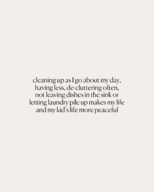 Kaitlyn Sapp Instagram - There is so much research around the psychological benefits of a clean space. Just the mere act of tidying up makes all of us feeel different & I’ve seen this advice time and time again and thought… I’m a much better, happier, more peaceful and present mother when I do the exact opposite.

I included my mindset shift and things that genuinely help me in hopes that they’ll help someone else too, but as always would love to know what brings more peace into your daily life when it comes to this in the comments so we can all grow together. 🙏🏼