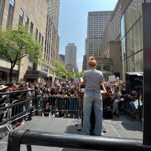 Kal Penn Instagram - Honored to join in the rally with fellow union members & advocates. To our friends in the big media companies, it’s not good enough to just do the performative stuff, posting videos saying hashtag BLM and here’s a rainbow emoji for Pride Month. It’s not good enough to stream a non-union special about Asian American Pacific Islander Heritage every May. The reasonable contract the union is asking for has serious and disproportionate implications for Black writers, Indigenous writers, and Writers of Color. Mini-rooms tend to lock out new talent, especially writers from our communities who are trying to break into the writers room. That’s why the WGA has offered proposals to ensure writers aren’t stuck at the same staffing level. This is a once in a lifetime decision point for our industry when it comes to addressing institutional barriers to entry & advancement. If you really do support fairness, diversity, equity, and a base of talented professional writers who have made your companies hundreds of billions of dollars – do the right thing, and negotiate a fair contract.

📸: @oneoldog @princegregorous