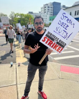 Kal Penn Instagram - Writers create the content that makes streaming services billions of dollars. The Union is asking for fairness in pay & very reasonable professional protections. Media executives love to tweet about equity - do the right thing and practice it.