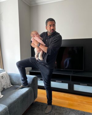 Kal Penn Instagram - Baby duty.
