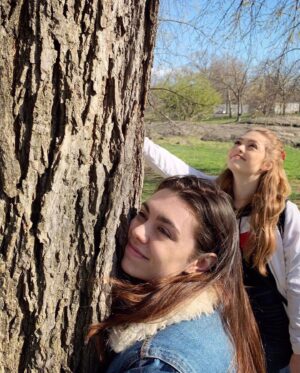 Kaley Ann Voorhees Instagram - I think this sums us up. 🌱✨ Happy national sibling day to the best ever little sis!! I’m so glad I get to quarantine with you 💚 📷 @rodney.ingram  #imisstrees #butthankgoodnessforsisters