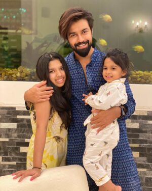 Kalyaan Dhev Instagram - One of the biggest gifts I’ve ever received from God, are you both 👨‍👧‍👧 @nivrithi_k @navishka_k . No matter where you choose to go or what you want to do, I will always be your biggest fan. Love you my babies 😘 Happy Daughter’s Day!

#MyMiracles #DadDaughters #Love
