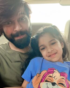 Kalyaan Dhev Instagram - Let’s all hope that this world will become a more safer and happier place for a girl child to live in. Happy International Day of the Girl Child! 👨‍👧
@nivrithi_k @navishka_k 

#DadDaughter #DaughtersAreTheBest