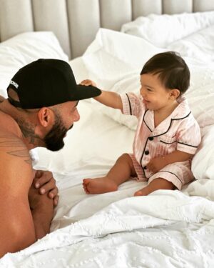 Kamel Guenfoud Instagram - Papa … is the Best Job in the World ♥️ #papa #lana #love #family #dubai #kameltatouage