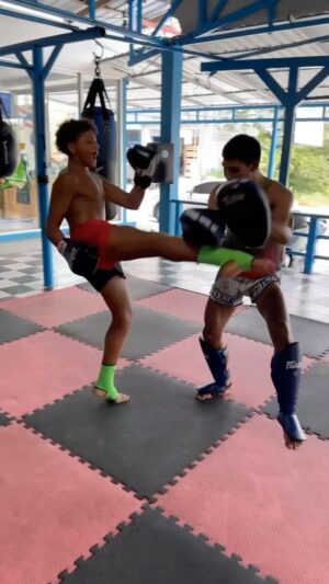 Kamel Guenfoud Instagram - So Proud of you @mekky.g2 🤜🏼🤛🏼❤️. #thailand🇹🇭 #thaiboxing #family #dadandson #love #goal #proud …we went to Thailand as a family... for the beach and the sun... Mekky did a little boxing to work on his cardio and it ended like this... @yodyutmuaythai  Thks to @sandrobosi_alek_yodyut Thks to all family friends for supporting us ❤️