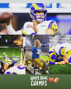 Kandra King Instagram - #Congrats to the #LARams! So happy for the team, especially @MatthewStafford after playing 11 years with the Lions And of course the wonderful @CooperKupp MVP @AaronDonald97, @OBJ and entire #LARams Organization.  Yes, I’m still the Number 1 Chargers fan, but I love our Rams! #superbowlchampions