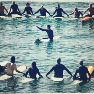 Kandra King Instagram - Our Paddle-Out Memorial Service for Big Wave Dave
Dave’s son Derek center scattering Dave’s ashes where he will surf one more wave. 😢🌹❤️🏄🏻‍♂️🥂