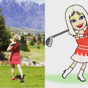 Kandra King Instagram - #MondayMotivation I long to be a #Blessing to others. 
Bitmoji is following me around the country and making Bitmojis of my activity! 🤣👯‍♀️ LOL Day3
@ParadiseGet #TVHost #Travel #Adventure #Golf 
TV Show Getaway to Paradise
@PureNewZealand @nzGolf @ExploringNewZealand #QueenstownGolfClub  #NewZealandGolf #Bitmoji #Laughter #Joy #Gratitude