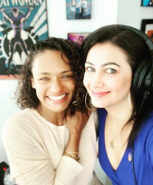 Kandyse McClure Instagram - To new friends! @sabrinarmf i think I left a little bit of my heart on your kitchen table 💕💫💫

Posted @withregram • @sabrinarmf Today was a good one. 🙏🏽, @kandysemcclure! Can’t wait to share our conversation (and its many twists and turns) with @yvrscreenscene listeners.