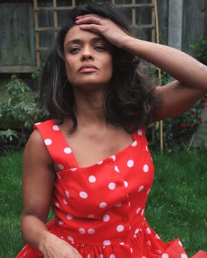 Kandyse McClure Instagram - For Ada….

Posted this pic without any caption because it was all I could manage in the of face all the devastation and anguish filling my feed. Because it felt strange to keep posting when the world feels like it’s teetering on the brink of losing all sense of humanity and compassion. 

This dress belonged to my grandmother, she made it herself as she did all her clothes, and was her party dress -  brought on most vacations to warm climates. I have a beautiful memory of her and my grandad dancing in a hotel bar in Mauritius. I wear it in memory of her. I miss her terribly. My heart goes out to every grandmother missing a child, every child missing a grandmother and every family so far from peace. 

 📷 @tdj_photo