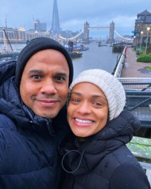 Kandyse McClure Instagram - You’re all the gift I need @claureinne. 

Peace on Earth and Goodwill toward All from our little family to yours 🕊️🎄❤️