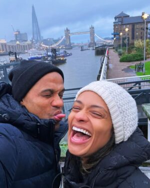 Kandyse McClure Instagram - You’re all the gift I need @claureinne. 

Peace on Earth and Goodwill toward All from our little family to yours 🕊️🎄❤️