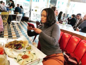 Kandyse McClure Instagram - The quality of your life depends in large part on the quality of your friendships.

❤️ U @therekhasharma

@cafelandwercanada #friendslikefamily #bsgsquad #smokednegroni #chickenshawarma #foodphotos #hangingwithcomedians