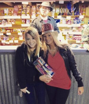Kara Eberle Instagram - Wouldn't be #NYE in Texas without fireworks! <3 @allisonbaron1 (ps thanks guy for the photobomb)