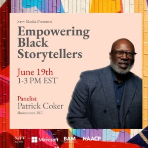Karama Horne Instagram - MONDAY 6/19 from 1-3 PM EST! Join me for a special #Juneteenth panel discussion on Empowering Black Storytellers in media. I'm honored to host this amazing panel at @Microsoft Garage hosted by @savvmedia. The event will also be streamed vritually through #MicrosoftTeams. Be part of this celebration, and let's create change in the media landscape together! LINK IN BIO FOR TICKETS! #JuneteenthCelebration #SavvMedia #Microsoft #BAMMicrosoft #NAACP #media #storytelling #culture

Microsoft Teams Link (Virtual)
https://lnkd.in/exUiqM6E

Host & Panelists
@theblerdgurl - Culture Journalist, Producer and Podcaster - Host
@chrislikestodostuff - Founder, Savv Media Urbanime
@true_fiktion Founder, TrueFiktion
@lymarimedia Co-Founders, Lymari Media
@rainbowmekids Founder, RainbowMe Incorporated
@octaviusmoore TechNYC , @NAACP
@__kaylac - Entertainment News Producer
@okematmoore Actor, EMMY nominated Producer
@epatric TV Writer/Show Runner, @BET
