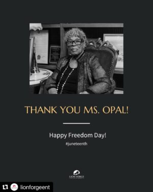 Karama Horne Instagram - Don’t forget that #Juneteenth is about celebrating our achievements, perseverance and the tireless work of activists like Ms. Opal Lee #HappyFreedomDay #opallee #lionforgeent #theblerdgurl