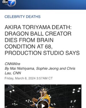 Karama Horne Instagram - Akira Toriyama 1968-2024

End of an era. Apparently on March 1 Dragonball creator Akira Toriyama passed away of an acute subdural hematoma. He was in the middle of several projects. Toriyama will go down in history as the creator of one of the biggest selling manga of all time. Which launched one of the most popular anime series in the world. He in influenced an entire generation. If your favorite geek is a little more sad than usual today….this is why. 

#dragonball #akiratoriyama #goku #vegeta #manga #anime #nerd #blerd #theblerdgurl