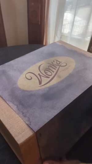 Karama Horne Instagram - Got this wonderful surprise from #Wonka over the weekend! (That Wonka bar was devoured right after this was taken!) Did you see the movie yet? #HappyHolidays #Wonka #Movie #swag #theblerdgurl