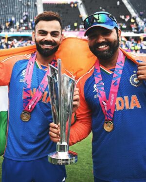 Karanvir Sharma Instagram - World Cup chahe khatam ho gaya ho. 

Hum Indians ka cricket craze kabhi nahi khatam hona chahiye. 😄

Surya and Axar have really outdone themselves. 
What a massive change to see in Hardik. 

Virat and Rohit have been better but still managed to do what’s required with their ace team.
 
Jadeja and Arshdeep were a surprise 

But Bumrah had won it through and through with consistency !! 

What a match 

What an exhilarating World Cup 🏆 

Photo courtesy @icc @t20worldcup 
#cricket #cricketworldcup #icc #t20 #india #indian #indiancricketteam #winners #worldcup2024
